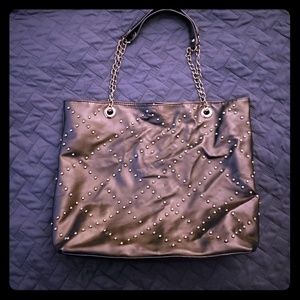 Black purse with stud design